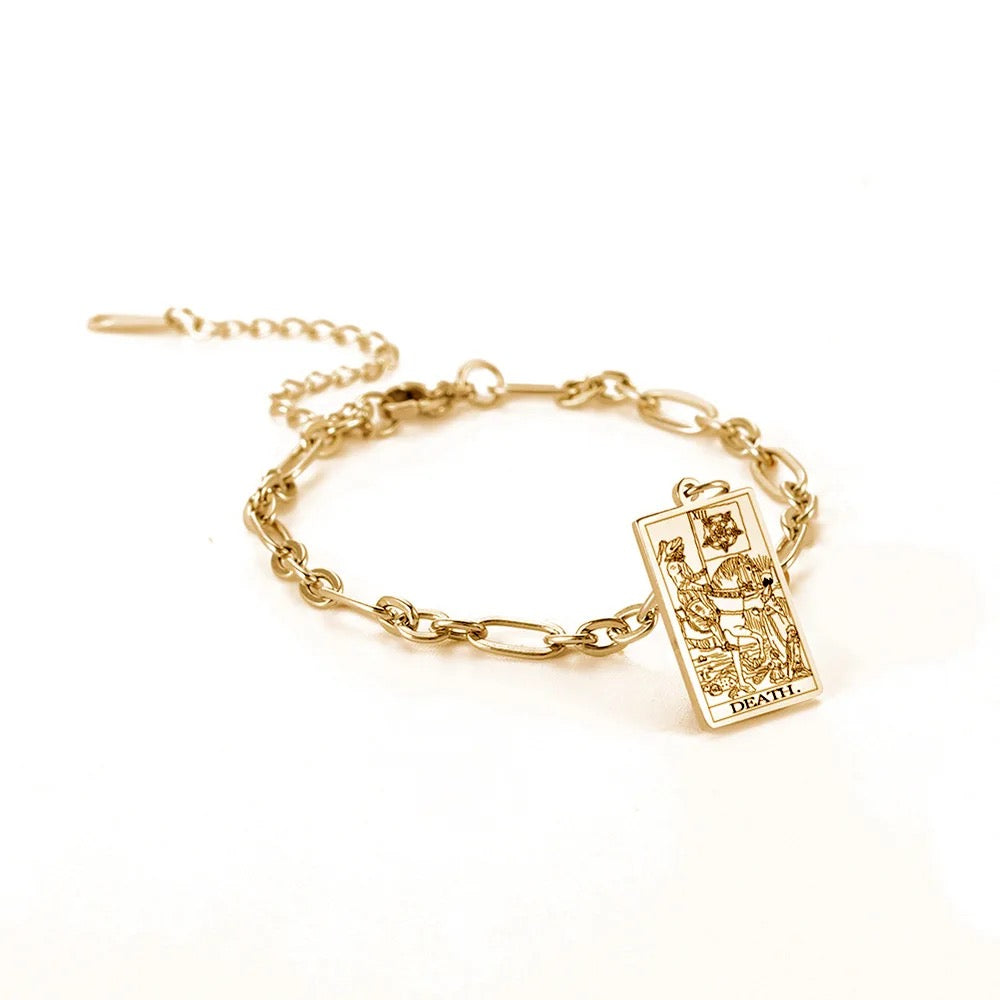 Death Tarot Bracelet (Gold Plated)- Limited Edition- By, Samantha Leigh