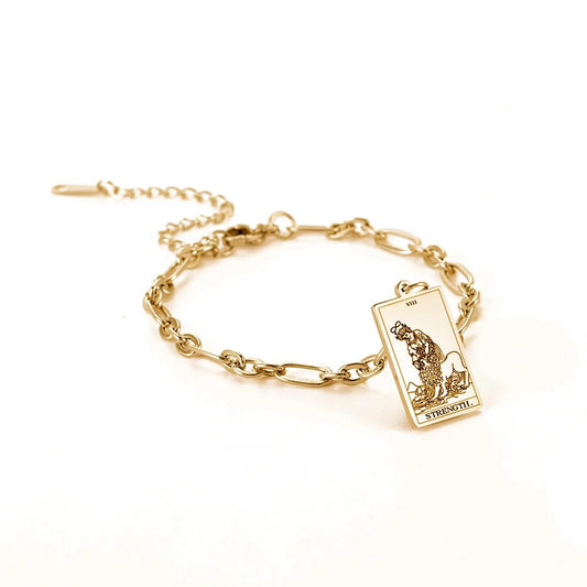 Strength Tarot Bracelet (Gold Plated)- Limited Edition- By, Samantha Leigh