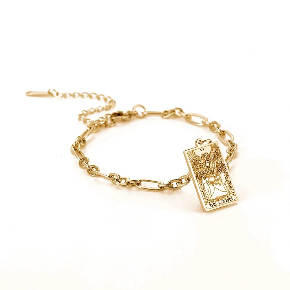 The Lovers Tarot Bracelet (Gold Plated)- Limited Edition- By, Samantha Leigh