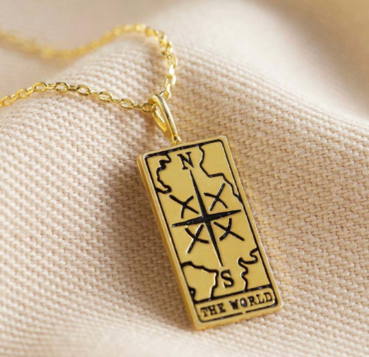 The World Tarot Necklace (Gold Plated)- Limited Edition- By, Samantha Leigh